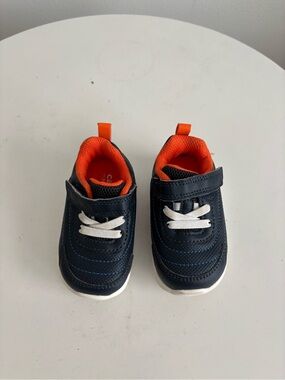 Carter's Navy Sneakers with Orange Lining